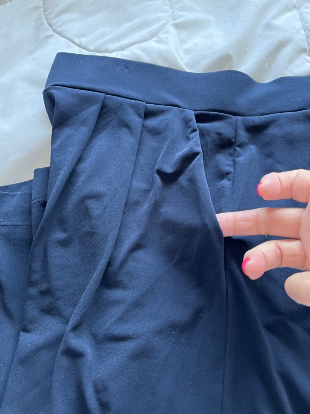 Jones New York Navy Wide-Leg Culotte Pants L - Picture 3 of 4